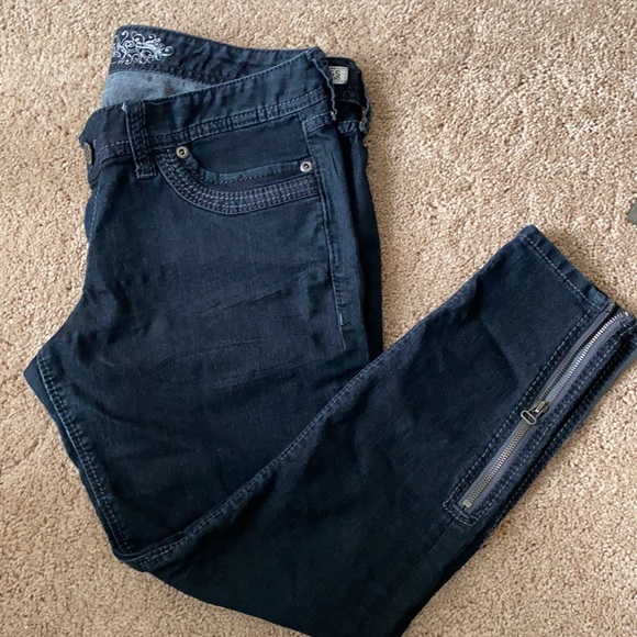 Express Jeans ultra low rise slim jeans